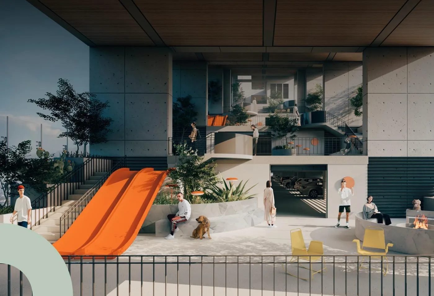 Fogateros en terraza